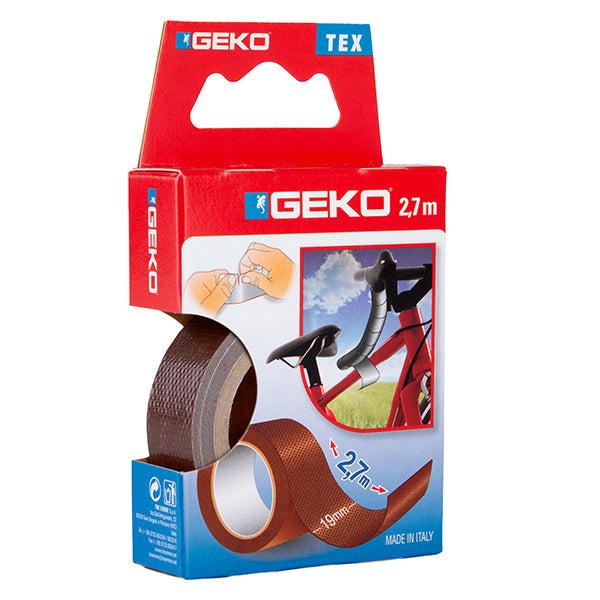 Geko - 8143000008 - Nastro adesivo telato Tex - 19 mm x 2,7 m - marrone - Geko - 105059 - Conf. da 1 Pz.