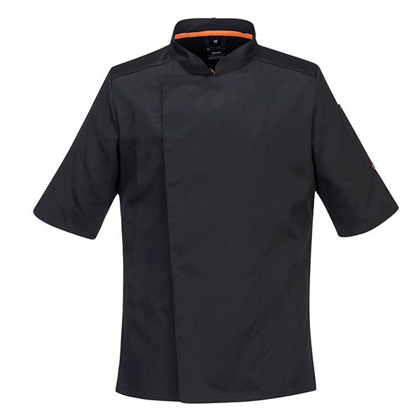 Portwest - C738BKRM - Giacca cuoco MeshAir Pro - maniche corte - taglia M - nero - Portwest - 105102 - Conf. da 1 Pz.