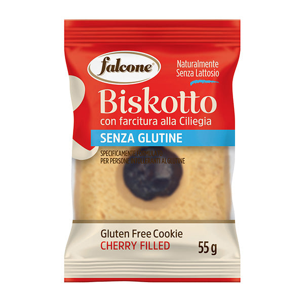 Dolciaria Falcone - BIKCI407 - Biscotti farciti linea Biskotti - ciliegia - monoporzione da 55 gr - Falcone - 105233 - Conf. da 40 Pz.