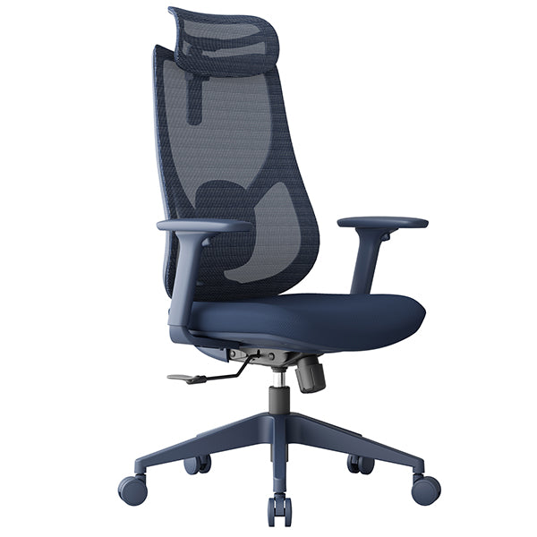 Unisit - CHLN10-BL - Seduta semidirezionali Linear LIN - con braccioli regolabili e poggiatesta - blu - Unisit - 105416 - Conf. da 1 Pz.