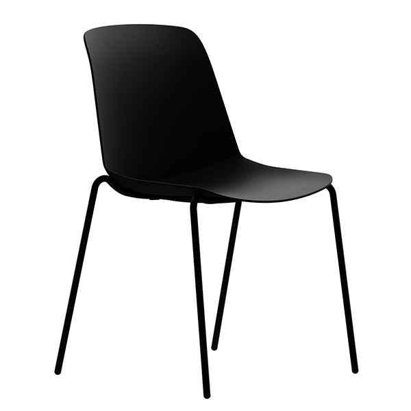 Unisit - LU4G-2-NE - Seduta attesa Luna - 4 gambe - nero - Unisit - 105439 - Conf. da 2 Pz.