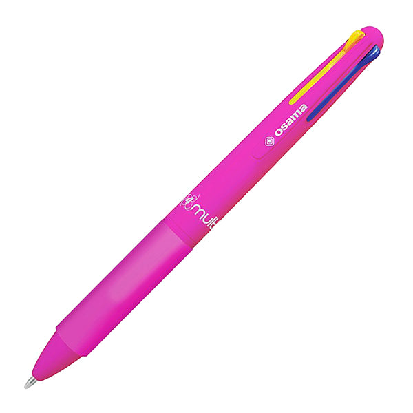 OSAMA - OW 84045573 - Penna a sfera 4 Multi Chrome - punta 1,00 mm - 4 colori - fucsia neon - Osama - 105484 - Conf. da 12 Pz.