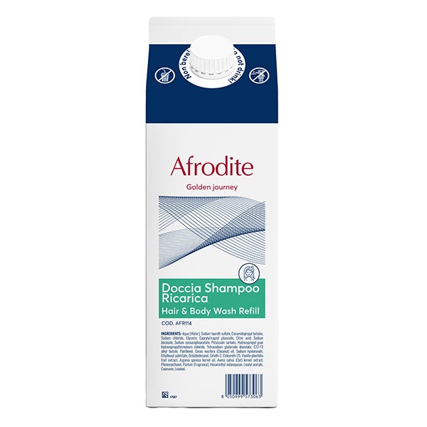Beauty Escape - AFR114 - Ricarica doccia shampoo 2 in 1 - carton box 1 L - afrodite - Beauty Escape - 105956 - Conf. da 1 Pz.