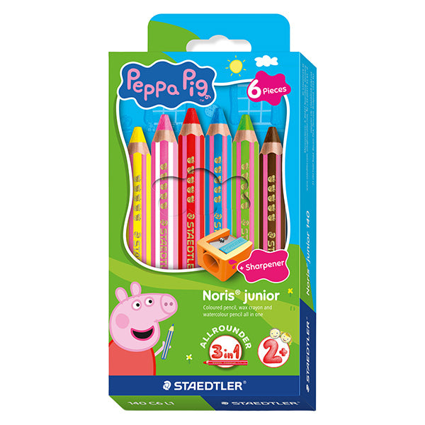 STAEDTLER - 140 C6 L1 - Matitone 3 in 1 - Ø 9,5 mm - colori assortiti - Staedtler - astuccio 6 pezzi - 106119 - Conf. da 1 Pz.