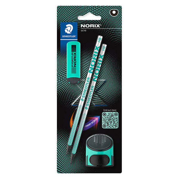 STAEDTLER - 181 SBK2-3 - Set Norix® - matite temperamatite gomma - turchese - Staedtler - 106126 - Conf. da 1 Pz.