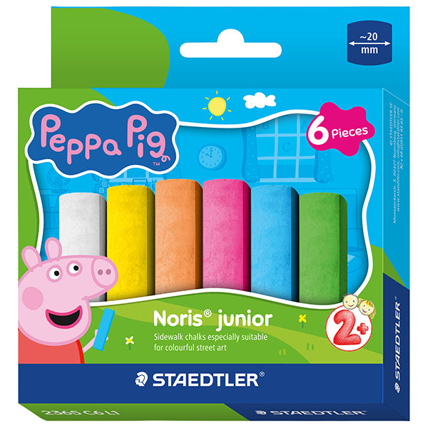 STAEDTLER - 2365 C6 L1 - Gessetti jumbo - Ø 20 mm - colori assortiti - Staedtler - astuccio 6 pezzi - 106190 - Conf. da 1 Pz.