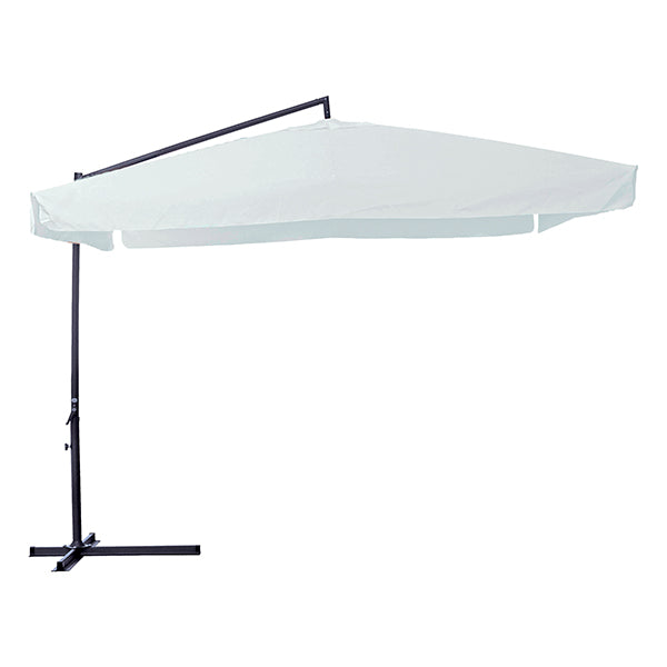 Garden Friend - O850007 - Ombrellone quadro - con braccio laterale - 3 x 3 m - bianco - Garden Friend - 106265 - Conf. da 1 Pz.
