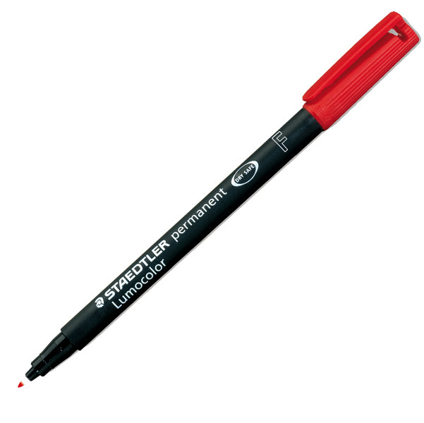 STAEDTLER - 318-2 - Pennarello Lumocolor Permanent 318 - punta 0,6 mm - rosso - Staedtler - 25082 - Conf. da 10 Pz.