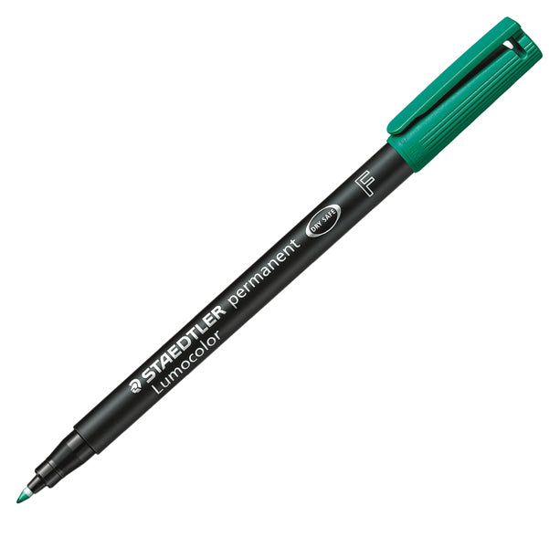 STAEDTLER - 318-5 - Pennarello Lumocolor Permanent 318 - punta 0,6 mm - verde - Staedtler - 25084 - Conf. da 10 Pz.