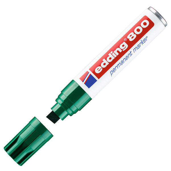 EDDING - E-800 004 - Marcatore permanente 800 - punta scalpello - da 4 a 12 mm - verde - Edding - 27493 - Conf. da 1 Pz.