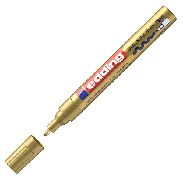 EDDING - E-750 053 - Marcatore permanente a vernice 750 - punta tonda - da 2 a 4 mm - oro - Edding - 27561 - Conf. da 1 Pz.