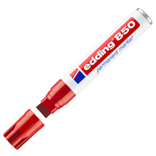 EDDING - E-850 002 - Marcatore permanente 850 - punta scalpello - da 5 a 16 mm - rosso - Edding - 27660 - Conf. da 1 Pz.