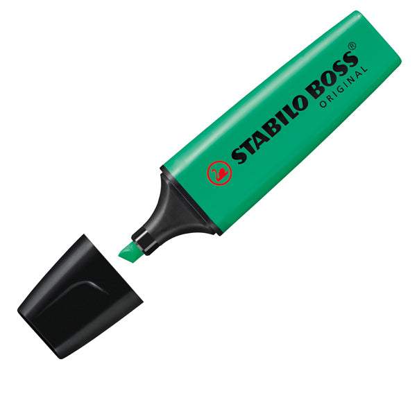 STABILO - 70-51 - Evidenziatore Stabilo Boss Original - punta a scalpello - tratto 2 - 5 mm - turchese 51 - Stabilo - 27679 - Conf. da 10 Pz.