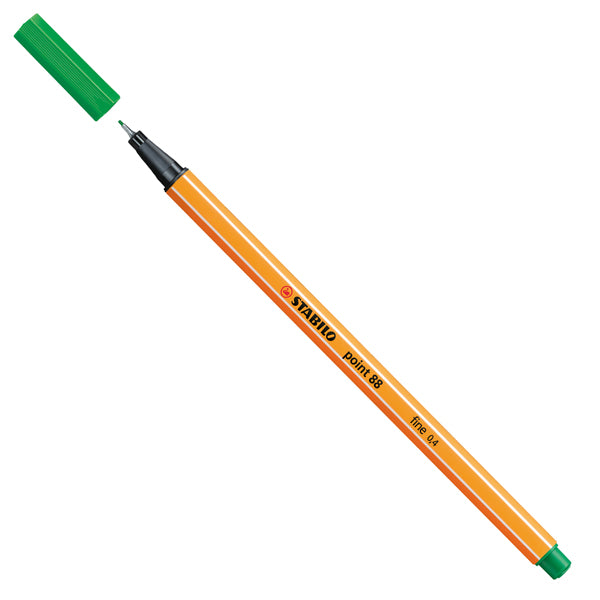 STABILO - 88-36 - Fineliner Point 88 - tratto 0,4 mm - verde 36 - Stabilo - 27691 - Conf. da 10 Pz.