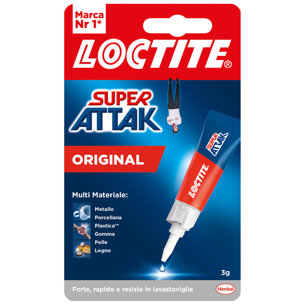 LOCTITE - 2632156 - Colla Super Attak Original - 3 gr - trasparente - Loctite - 30427 - Conf. da 1 Pz.