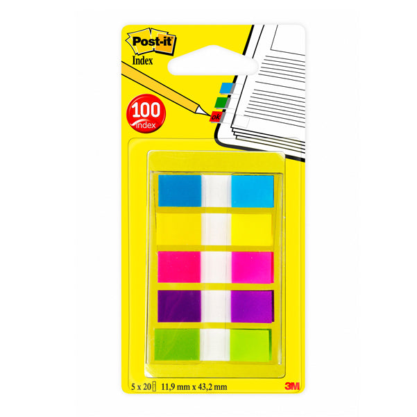 POST-IT - 7000101800 - Segnapagina Post-it Index Mini - 683-5CBEU - 12 x 43,1 mm - 5 colori vivaci - Post-it - conf. 100 pezzi - 48038 - Conf. da 1 Pz.
