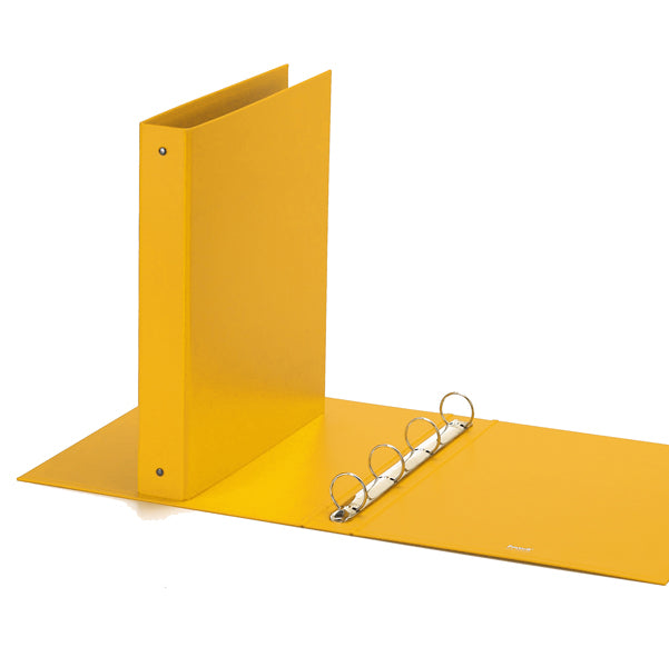 FAVORIT - 400051159 - Raccoglitore Europa - 22 x 30 cm - 4 anelli tondi 30 mm - dorso 4 cm - giallo - Favorit - 48943 - Conf. da 1 Pz.