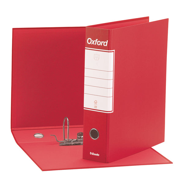 ESSELTE - 390783160 - Registratore Oxford G83 - dorso 8 cm - commerciale 23 x 30 cm - rosso - Esselte - 50927 - Conf. da 6 Pz.