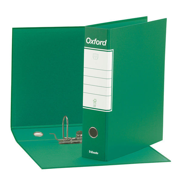 ESSELTE - 390783180 - Registratore Oxford G83 - dorso 8 cm - commerciale 23 x 30 cm - verde - Esselte - 50928 - Conf. da 6 Pz.