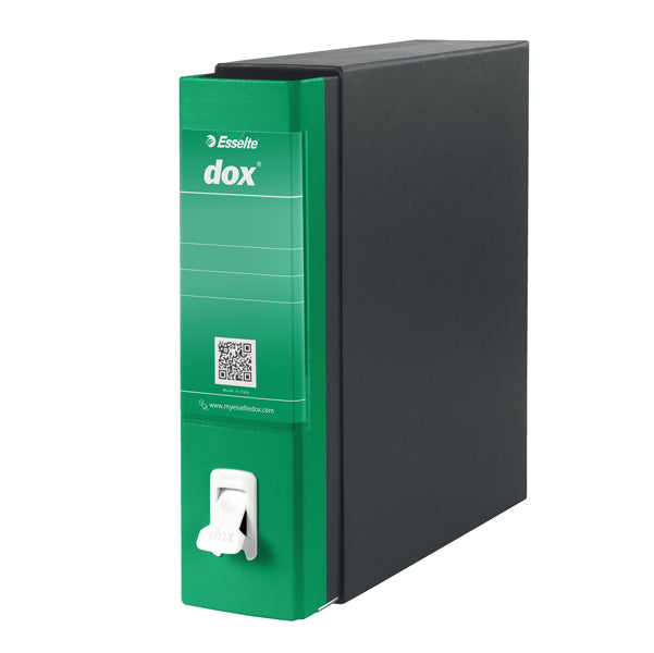 DOX - D26114 - Registratore Dox 1 - dorso 8 cm - commerciale 23 x 29,7 cm - verde - Esselte Dox - 51238 - Conf. da 1 Pz.