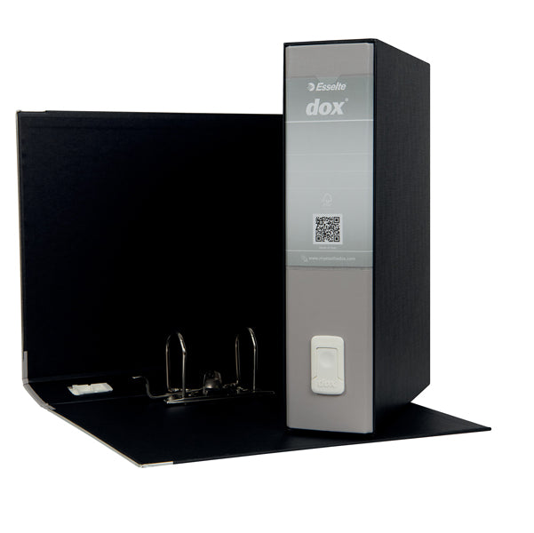 DOX - D15207 - Registratore Dox 2 - dorso 8 cm - protocollo 23 x 34 cm - grigio chiaro - Esselte Dox - 51245 - Conf. da 1 Pz.