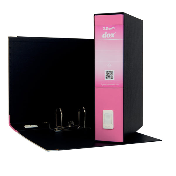 DOX - D15219 - Registratore Dox 2 - dorso 8 cm - protocollo 23 x 34 cm - rosa - Esselte Dox - 51247 - Conf. da 1 Pz.