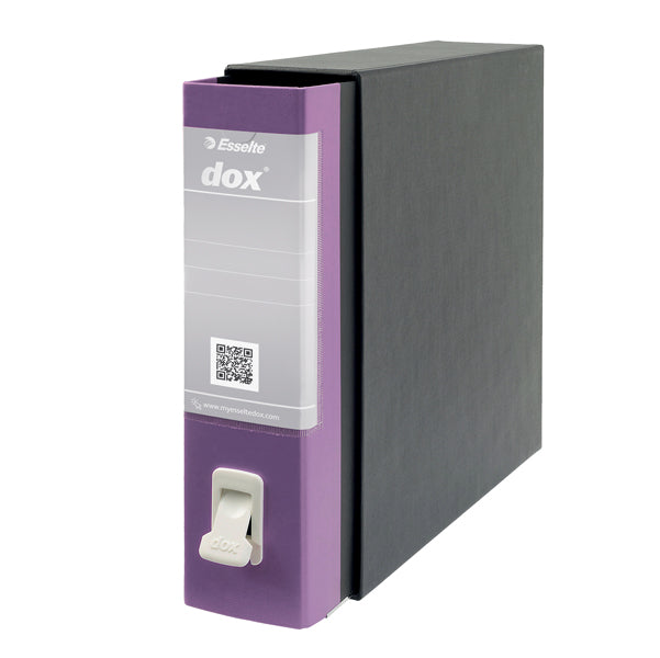 DOX - D15229 - Registratore Dox 2 - dorso 8 cm - protocollo 23 x 34 cm - lilla - Esselte Dox - 51250 - Conf. da 1 Pz.