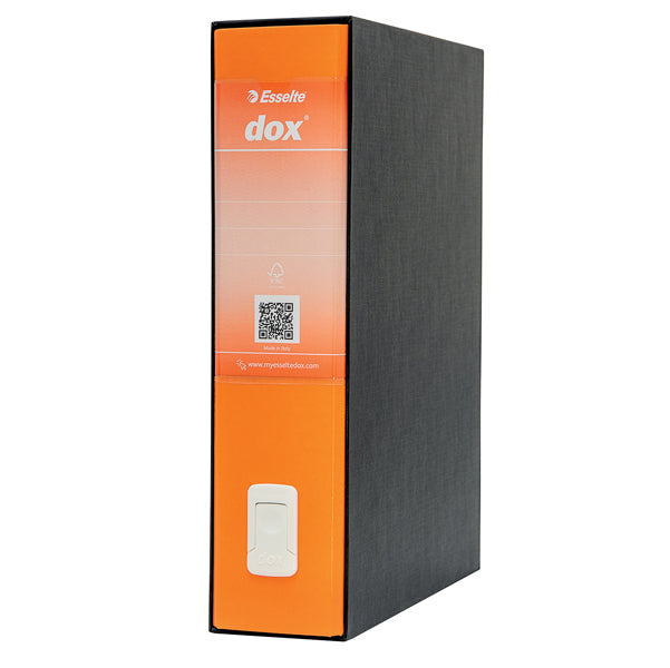 DOX - D26202 - Registratore Dox 2 - dorso 8 cm - protocollo 23 x 34 cm - arancione - Esselte Dox - 53898 - Conf. da 1 Pz.