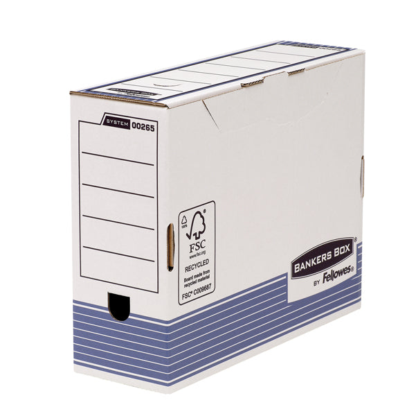 BANKERS BOX - 0026501 - Scatola archivio Bankers Box System - A4 - 26 x 31,5cm - dorso 10 cm - Fellowes - 56583 - Conf. da 10 Pz.