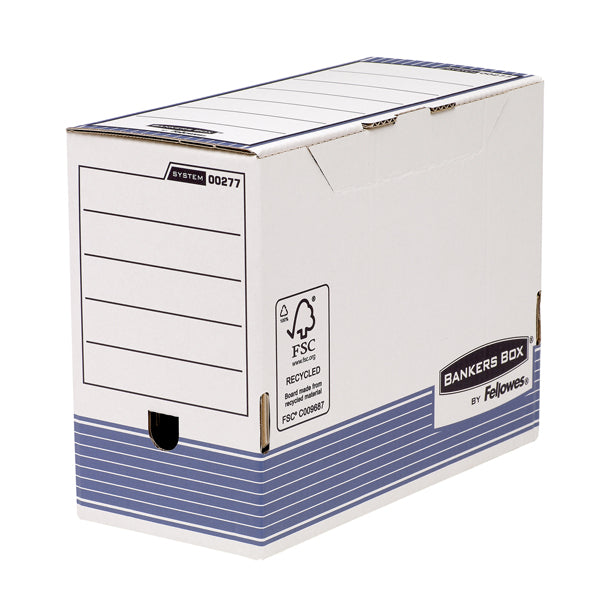 BANKERS BOX - 0027701 - Scatola archivio Bankers Box System - A4 - 26 x 31,5 cm - dorso 15 cm - Fellowes - 56584 - Conf. da 10 Pz.