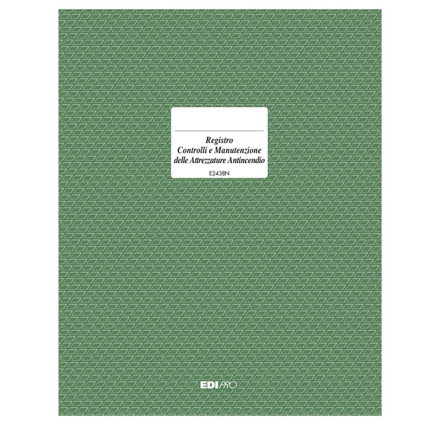 EDIPRO - E2438N - Registro prevenzione incendi 48pg 31x24cm e2438n edipro - 66668 - Conf. da 5 Pz.