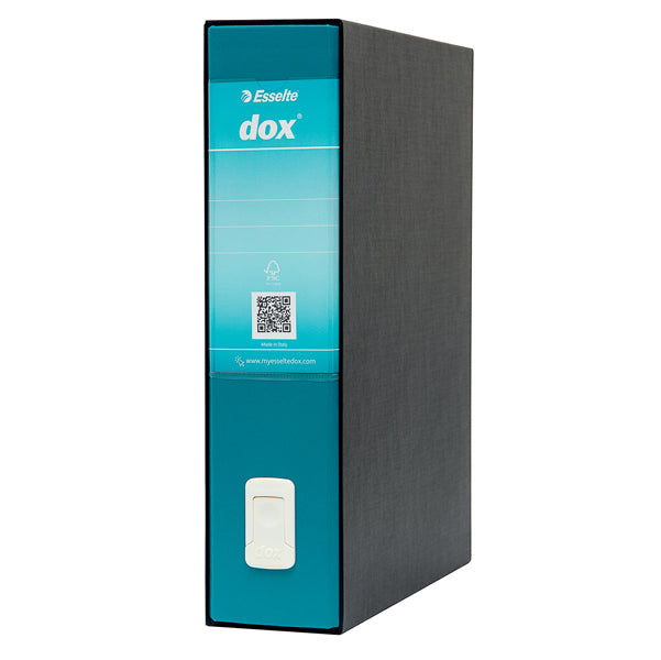 DOX - D26212 - Registratore Dox 2 - dorso 8 cm - protocollo 23 x 34 cm - verde mare - Esselte Dox - 69067 - Conf. da 1 Pz.
