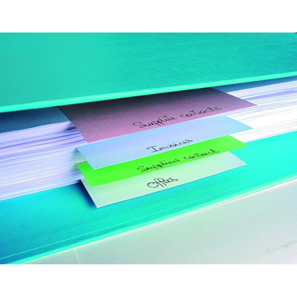 EXACOMPTA - 13495B - Separatori orizzontali Forever - cartoncino riciclato 180 gr - 10,5x24 cm - colori assortiti - Exacompta - conf. 100 pezzi - 71844 - Conf. da 1 Pz.