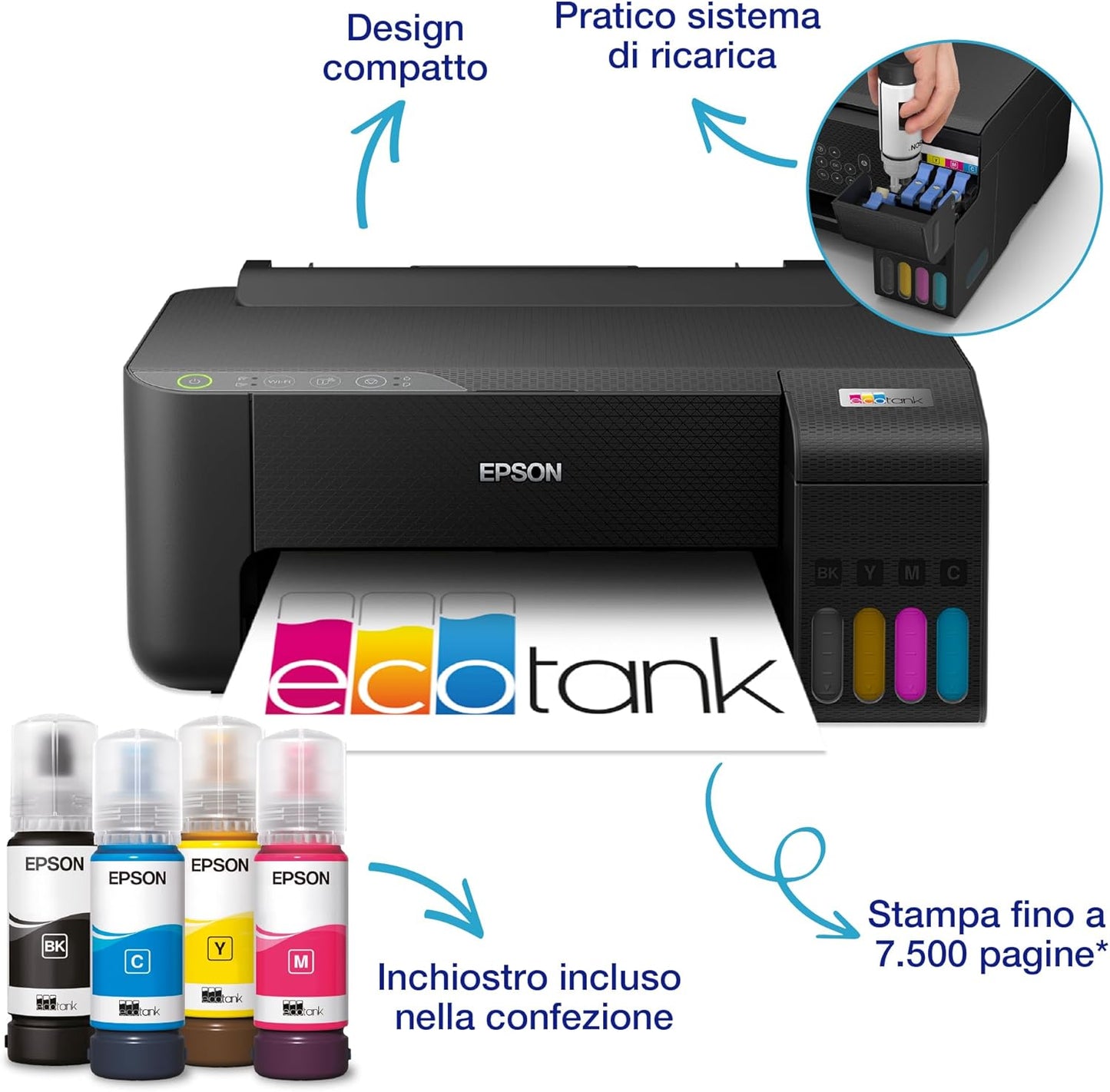 Stampante INKJET A COLORI Epson EcoTank ET-1810 IN OFFERTA