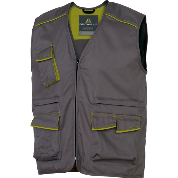 DELTAPLUS - M6GILGRGT - Gilet da lavoro PanostyleR M6GIL - sargia-poliestere-cotone - taglia L - grigio-verde - Deltaplus - 73715 - Conf. da 1 Pz.