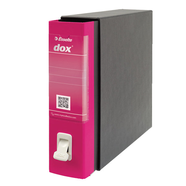 DOX - D26200 - Registratore Dox 2 - dorso 8 cm - protocollo 23 x 34 cm - fucsia - Esselte Dox - 74599 - Conf. da 1 Pz.