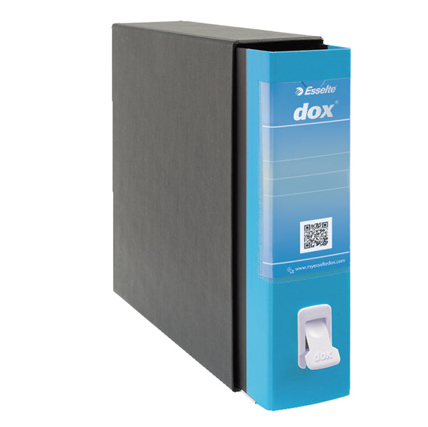 DOX - D26201 - Registratore Dox 2 - dorso 8 cm - protocollo 23 x 34 cm - azzurro capri - Esselte Dox - 74600 - Conf. da 1 Pz.