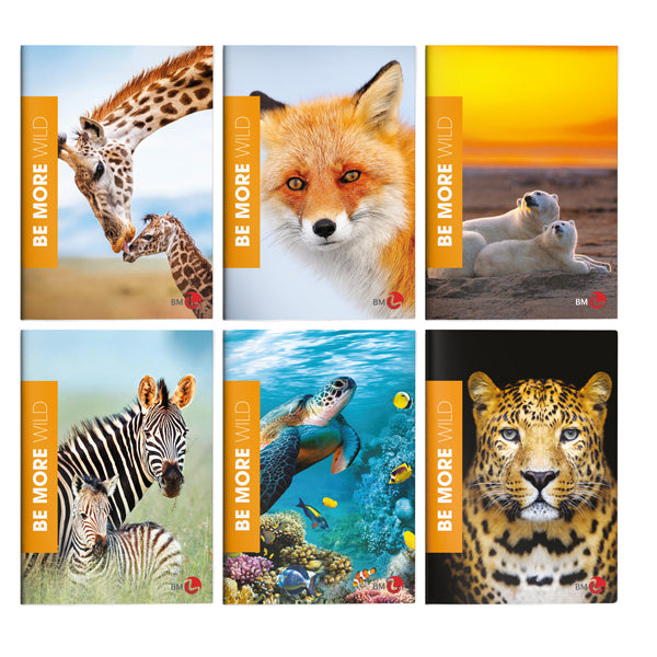 BM - 0120561 - Maxiquaderno Be More Wild - A4 - 36+2 fogli - 100gr - rigo di 3a - BM - 81925 - Conf. da 10 Pz.