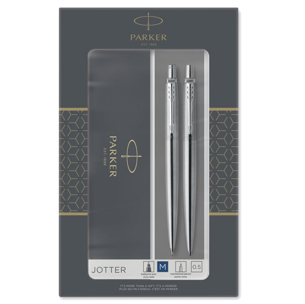 PARKER - 2093256 - Gift set Jotter Stainless Steel CT - portamine 0,5 mm - sfera M - Parker - 88266 - Conf. da 1 Pz.