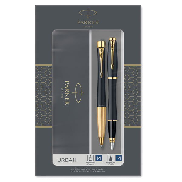 PARKER - 2093381 - Gift Set Sfera M + Stilografica M Urban muted nero GT - Parker - 88269 - Conf. da 1 Pz.