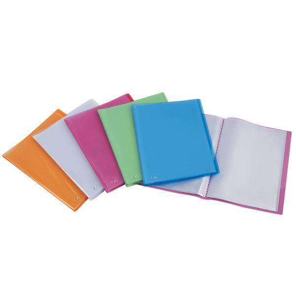 FAVORIT - 400090482 - Portalistini a fogli fissi Lumina - 40 buste - 22x30cm - colori assortiti - Favorit - 89375 - Conf. da 15 Pz.