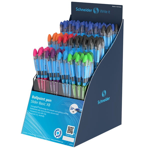 SCHNEIDER - P304102 - Penna sfera Slider Basic XB - colori assortiti - Schneider - expo 80 pezzi - 90625 - Conf. da 1 Pz.