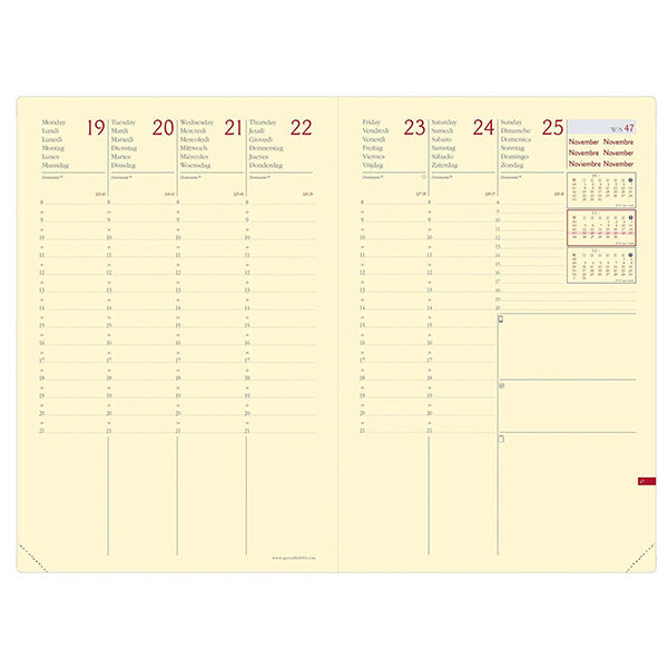 QUOVADIS - 286519Q - Agenda settimanale Ministro Prestige 2027 - 16 x 24 cm - silk nero - Quo Vadis - 92981 - Conf. da 1 Pz.