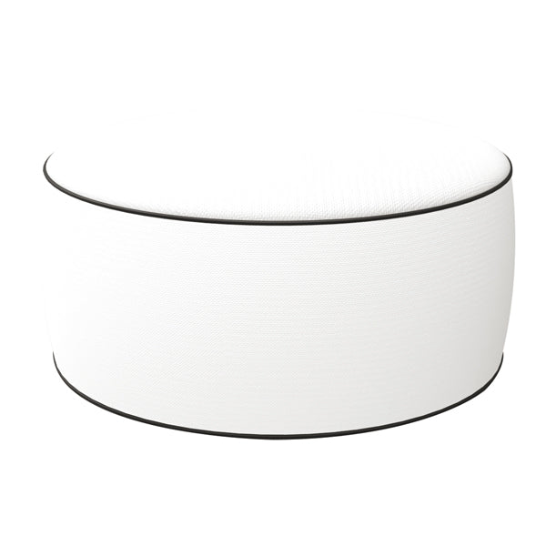 King Collection - P1816012 - Pouf Ottoman - 23 x 53 cm - bianco - King Collection - 97214 - Conf. da 1 Pz.