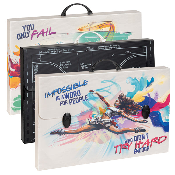 FAVORIT - 400183890 - Valigetta polionda Sport - 36,5 x 56,5 cm - dorso 5,5 cm - fantasie assortite - Favorit - 99741 - Conf. da 1 Pz.