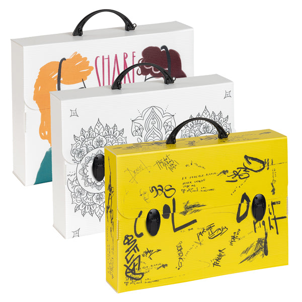 FAVORIT - 400183889 - Valigetta polionda Smart - 27 x 37,5 cm - dorso 8 cm - fantasie assortite - Favorit - 99742 - Conf. da 1 Pz.