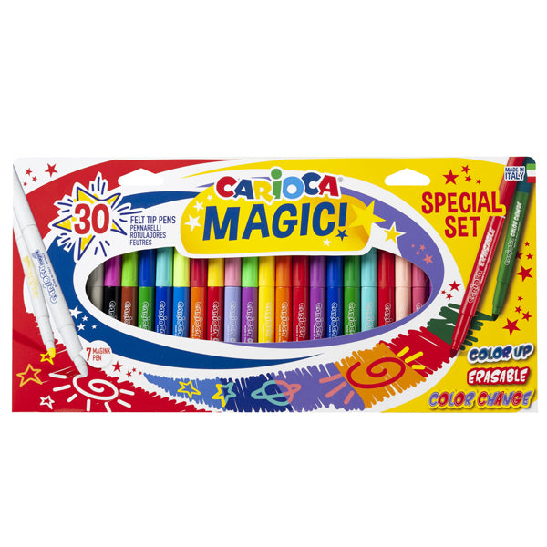 CARIOCA - 43183 - Pennarello Magic Markers - punta 6 mm - colori assortiti - Carioca - conf. 30 pezzi - 99793 - Conf. da 1 Pz.