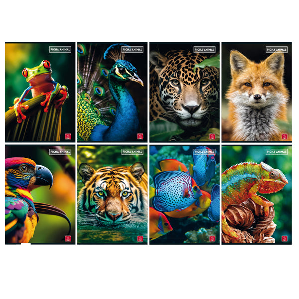 PIGNA - 023301310 - Maxiquaderno Animal - A4 - 10 mm - 42 fogli - 80 gr - Pigna - 99874 - Conf. da 10 Pz.