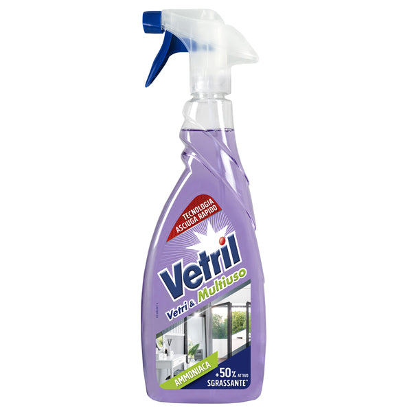 VETRIL - M2308 - Vetril vetri e specchi anti aloni - trigger 650 ml - Vetril - 99948 - Conf. da 1 Pz.