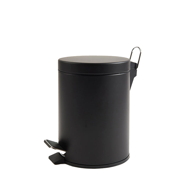 PERFETTO - 0445C - Pattumiera Premium - con pedale e vaschetta - 3 L - nero satinato - Perfetto - 99967 - Conf. da 1 Pz.